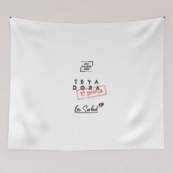 Item preview, ESC. EUROVISION 2024. EUROPE. AUSTRALIA. SERBIA. 12 POINTS, TEYA DORA designed and sold by CreativeBizarre.