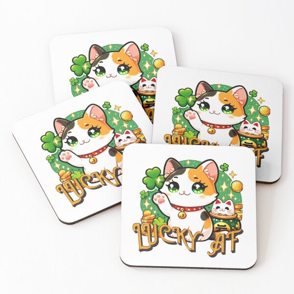 Item preview, Lucky AF Cat designed and sold by Honeyhall.