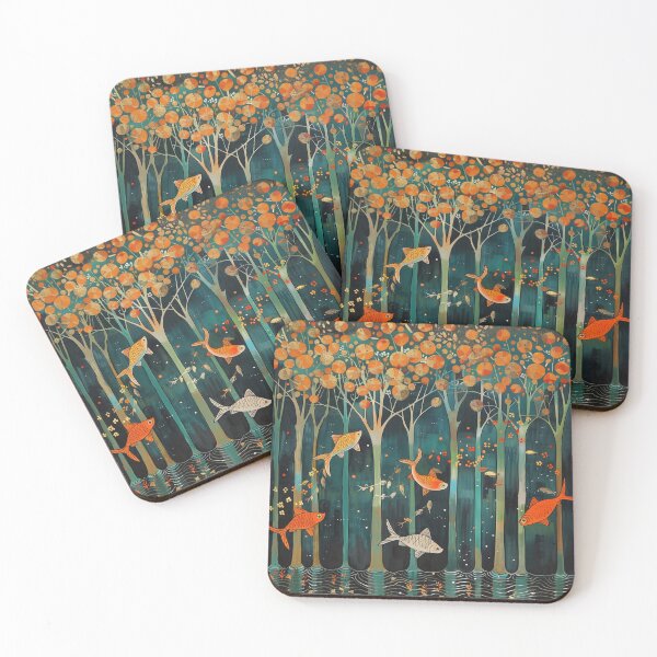 Item preview, A fish swimming in a forest of trees (F 3/3) designed and sold by uone.