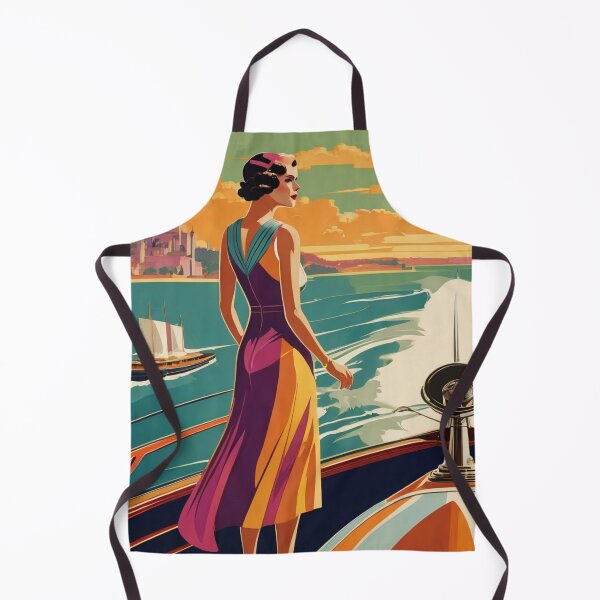Item preview, Art Deco woman on a speedboat. designed and sold by tatty58.