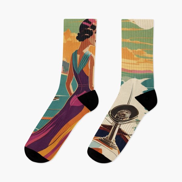 Item preview, Art Deco woman on a speedboat. designed and sold by tatty58.