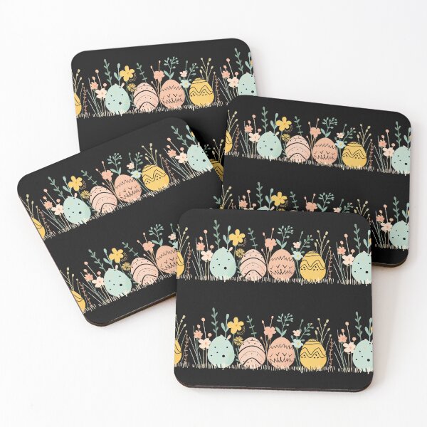 Item preview, Easter eggs and flowers pattern designed and sold by Szkicerka.