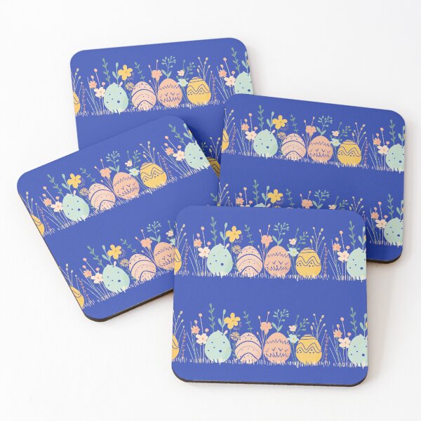 Item preview, Easter eggs and flowers pattern designed and sold by Szkicerka.