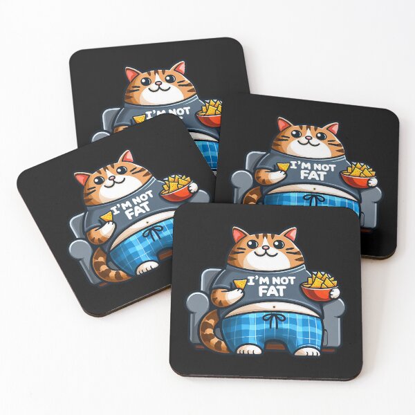 Item preview, I Am Not Fat meme Tabby Cat Couch Potato Nachos designed and sold by plushism.