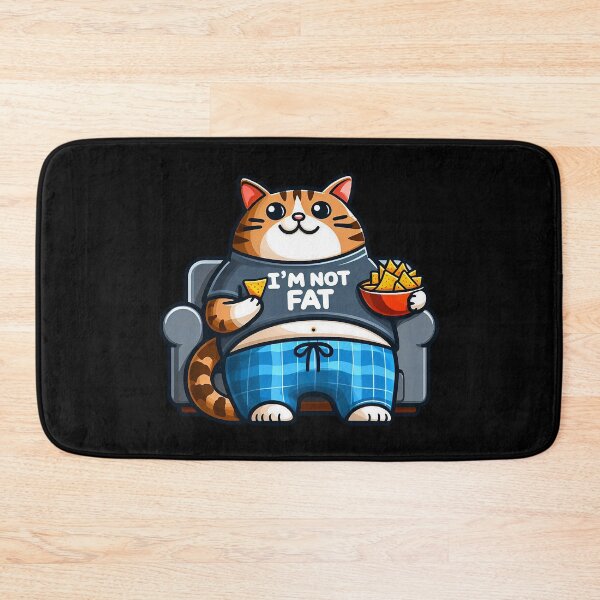 Item preview, I Am Not Fat meme Tabby Cat Couch Potato Nachos designed and sold by plushism.