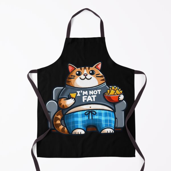 Item preview, I Am Not Fat meme Tabby Cat Couch Potato Nachos designed and sold by plushism.