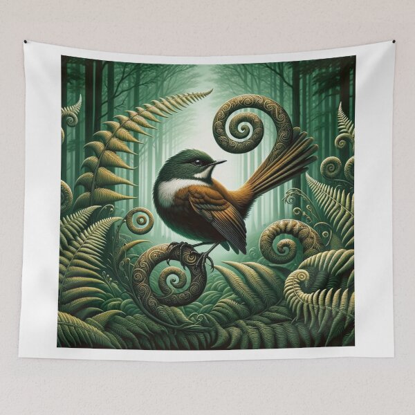 Item preview, Fantail Punga Kiwiana designed and sold by KapaiKiwi.