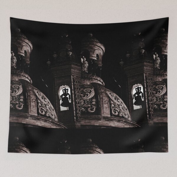 Item preview, Chapel el Carmen Bell Tower Black and White Vertical designed and sold by eddiebarronshop.