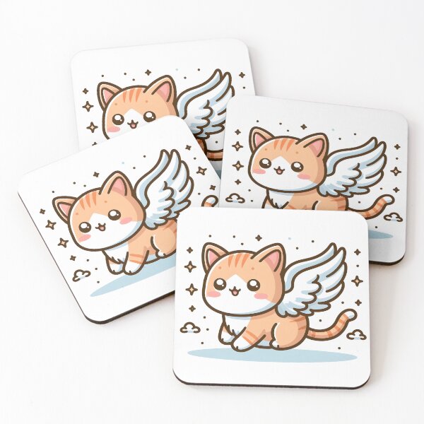 Item preview, Kawaii Cat With Wings designed and sold by CanvasCutie.