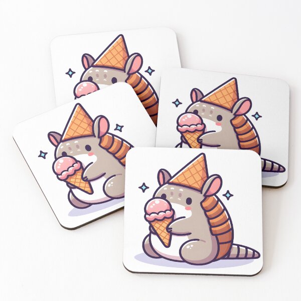 Item preview, Kawaii Armadillo With Cone Hat designed and sold by CanvasCutie.