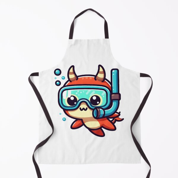 Aperçu de l'œuvre Démon Chirpy Kawaii avec masque de plongée créée et vendue par CanvasCutie.