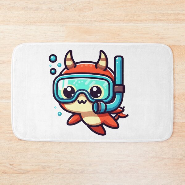 Item preview, Kawaii Chirpy Demon With Snorkel Mask designed and sold by CanvasCutie.
