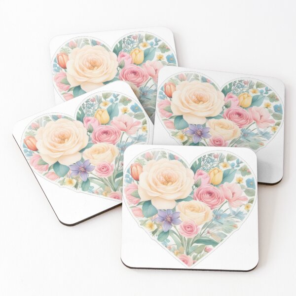 Item preview, Two Hearts and Floral Patterns (1231) designed and sold by WASjourney.