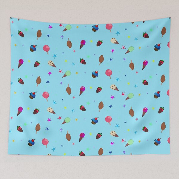 Item preview, Dessert Pattern on Sky Blue designed and sold by Elizabeth's Music & Arts.