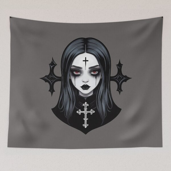 Item preview, Dark Cross Pale Goth Girl Aesthetic - Alt Girl  designed and sold by MadnessEnvelope.