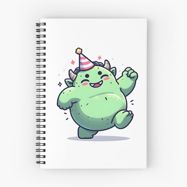 Item preview, Kawaii Chubby Ogre: A Party Hat designed and sold by CanvasCutie.
