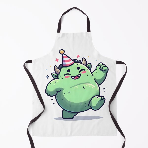 Item preview, Kawaii Chubby Ogre: A Party Hat designed and sold by CanvasCutie.