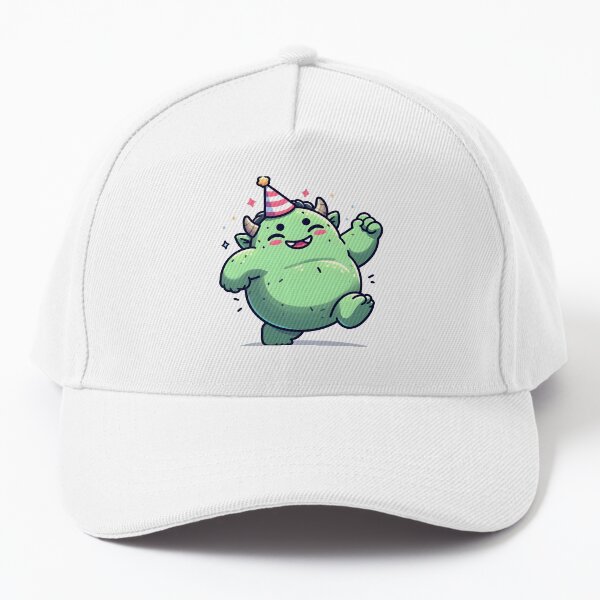 Vista previa del artículo con la obra «Ogro Chubby Kawaii: Un Gorro de Fiesta», diseñado y vendido por CanvasCutie.