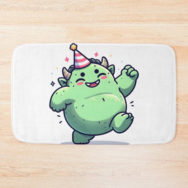 Item preview, Kawaii Chubby Ogre: A Party Hat designed and sold by CanvasCutie.