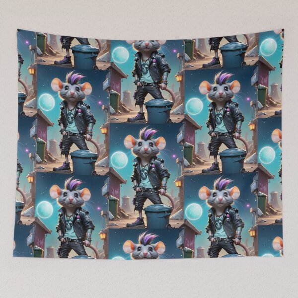 Item preview, Punk Ratter, fun space rat/punk rocker fantasy art pic designed and sold by PineappleBlend.