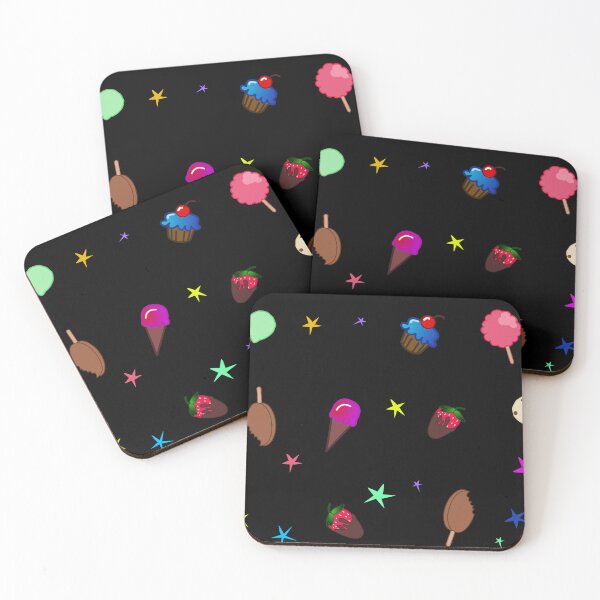 Item preview, Dessert Pattern on Black designed and sold by Elizabeth's Music & Arts.