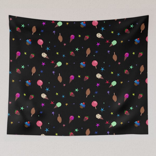 Item preview, Dessert Pattern on Black designed and sold by Elizabeth's Music & Arts.