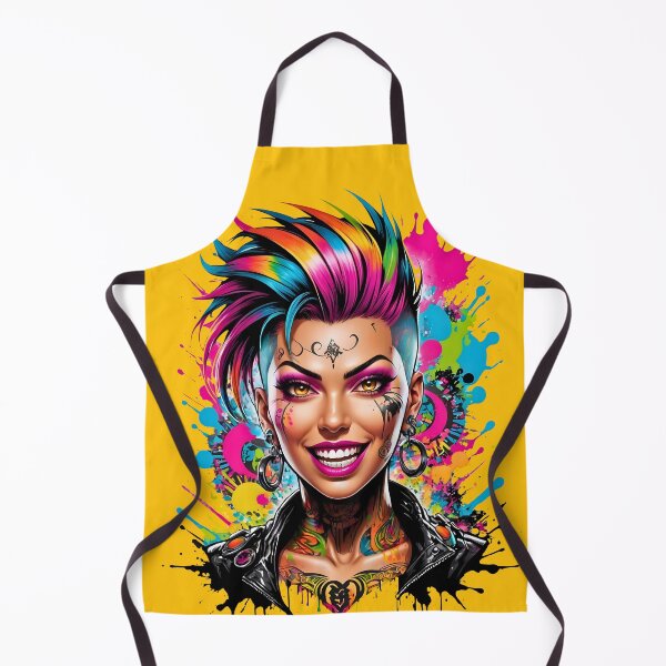 Item preview, Punk Girl Rainbow comic retro vintage splash design designed and sold by BorgSpareParts.