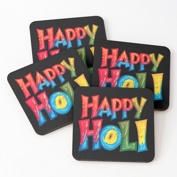 Item preview, Color Splash Festivity: Vibrant 'Happy Holi' Celebration Typography designed and sold by FebricFusion.