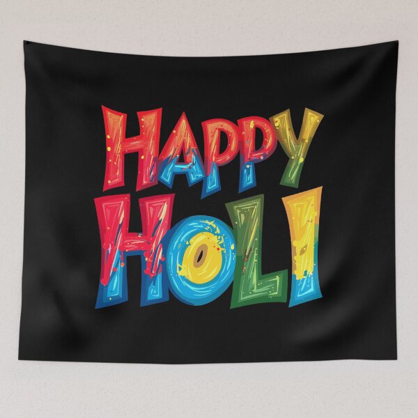 Item preview, Color Splash Festivity: Vibrant 'Happy Holi' Celebration Typography designed and sold by FebricFusion.