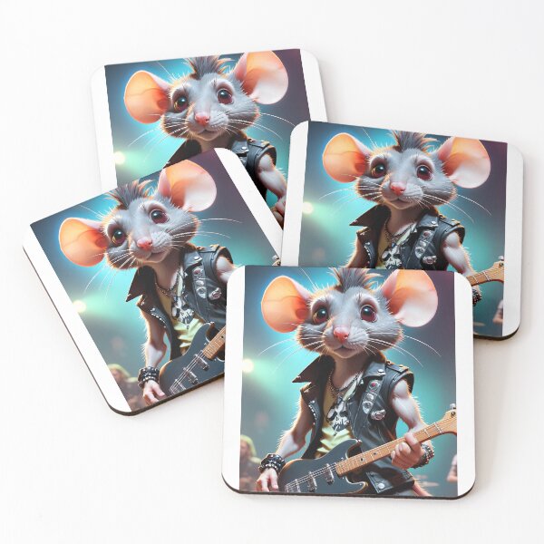 Item preview, Punk Ratter 2, fun space rat/punk rocker fantasy art pic designed and sold by PineappleBlend.