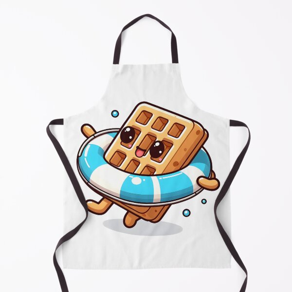 Item preview, Kawaii Waffle With Swim Ring designed and sold by CanvasCutie.