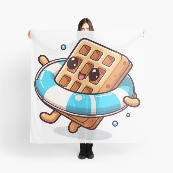 Item preview, Kawaii Waffle With Swim Ring designed and sold by CanvasCutie.