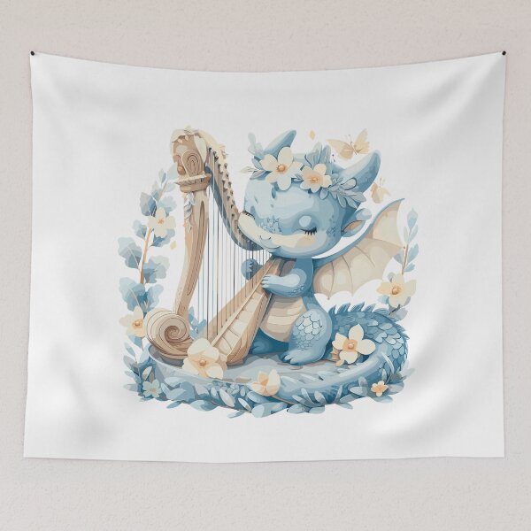 Item preview, Cute Dragon Harpist designed and sold by DragonFantasia.
