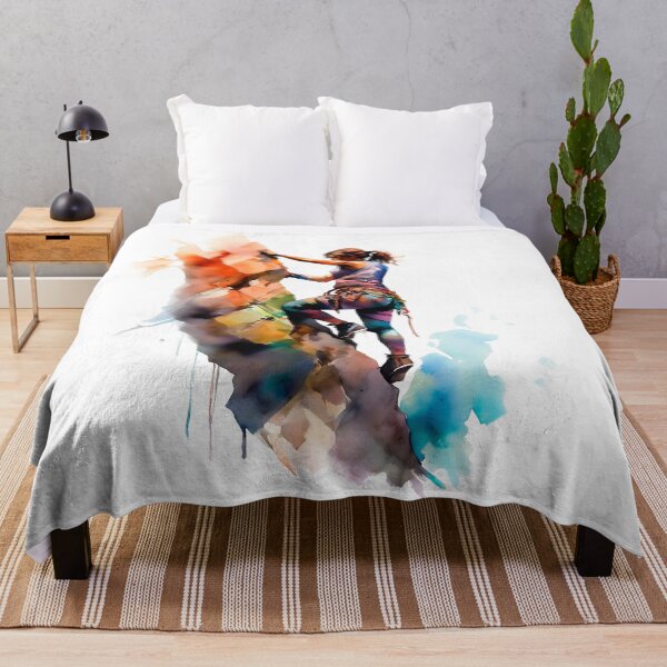 Item preview, Colorful Watercolor Rock Climbing Woman designed and sold by anyasevchenko.