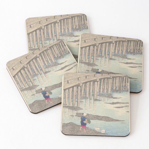 Item preview, Japan Vintage Art - De Gion brug te Hondo in Amakusa - Kawase Hasui designed and sold by EmeraldeaArt.