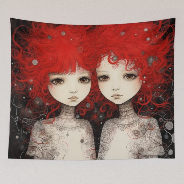 Item preview, Red Haired Twins designed and sold by whitecat23.