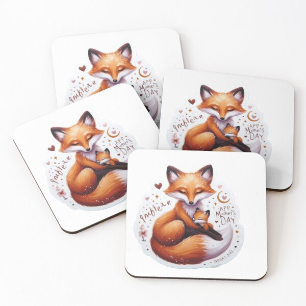 Artikelvorschau, Muttertags-Tieraufkleber Fuchs entworfen und verkauft von Expressions-Sel.