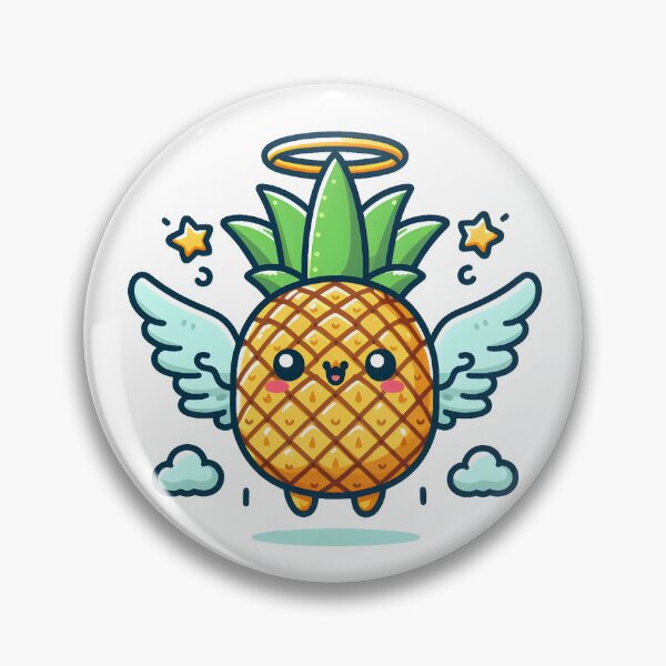 Item preview, Kawaii Pineapple With Angel Halo Flying With Wings designed and sold by CanvasCutie.