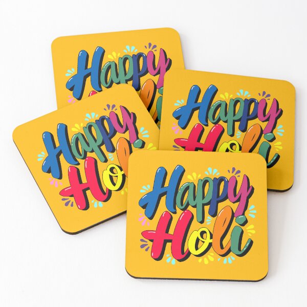 Item preview, Festival of Joy: 'Happy Holi' in Bright, Energetic Calligraphy designed and sold by FebricFusion.