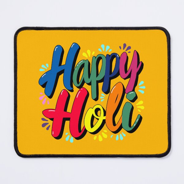 Item preview, Festival of Joy: 'Happy Holi' in Bright, Energetic Calligraphy designed and sold by FebricFusion.