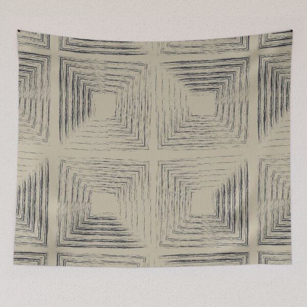Item preview, Playing with geometry: boho macrame stripy square designed and sold by PerlaDesignArt.