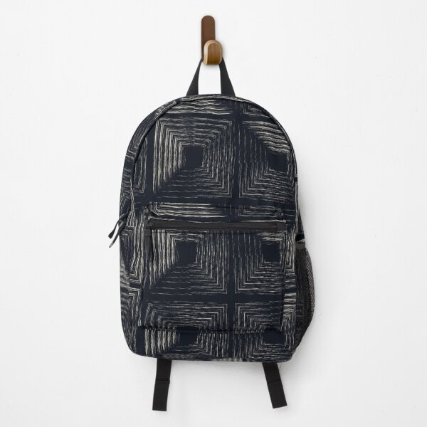 Item preview, Playing with geometry: boho macrame black stripy square designed and sold by PerlaDesignArt.