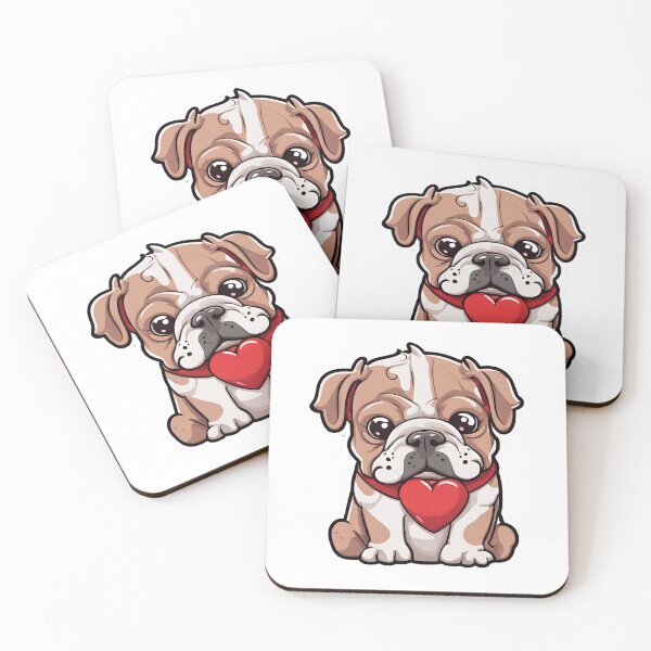 Item preview, Cute Bull dog and Heart designed and sold by PrintCreations9.