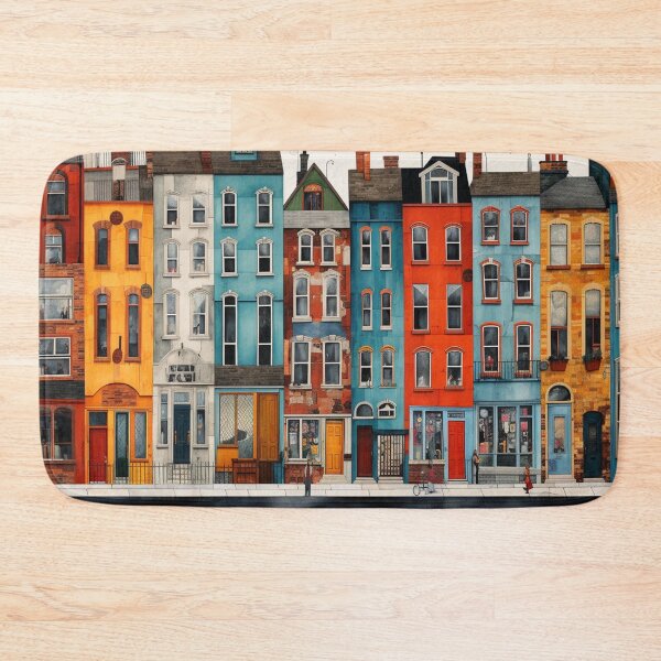 Item preview, Colourful Row of Terraced Houses designed and sold by whitecat23.