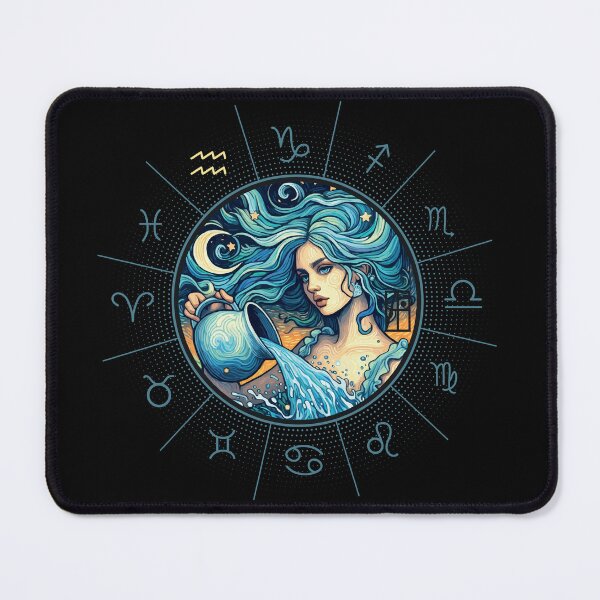 Item preview, ZODIAC Aquarius - Astrological AQUARIUS - AQUARIUS - ZODIAC sign - Van Gogh style - 3 designed and sold by ArtProjectShop.