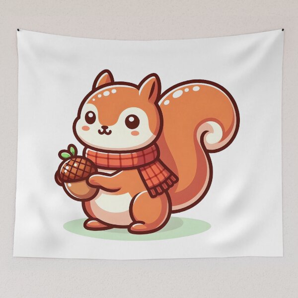 Item preview, Kawaii Squirrel: A Scarf designed and sold by CanvasCutie.