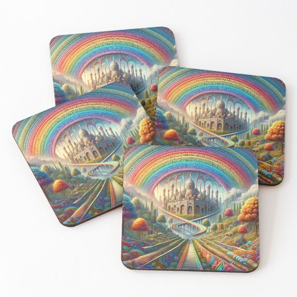 Item preview, Rainbow Fantasy Architecture with Trees designed and sold by Emoji Emblems.