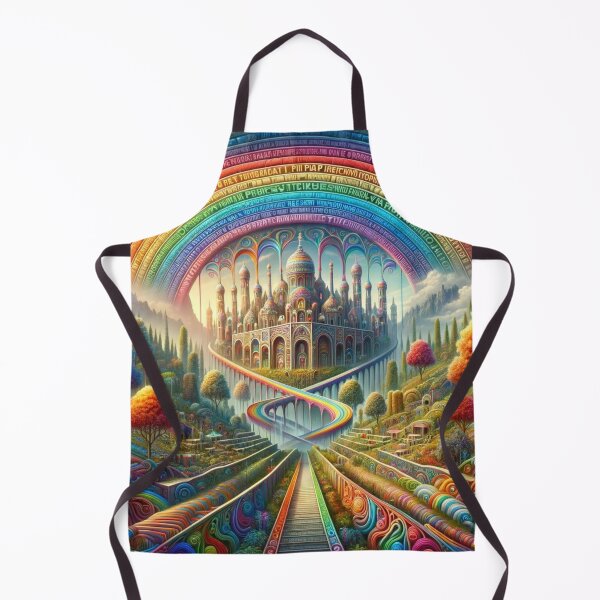 Item preview, Rainbow Fantasy Architecture with Trees designed and sold by Emoji Emblems.