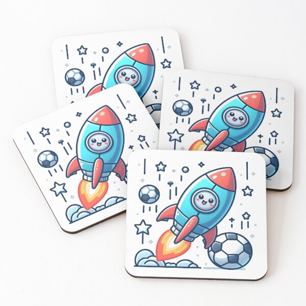 Item preview, Kawaii Rocket: Soccer Ball designed and sold by CanvasCutie.