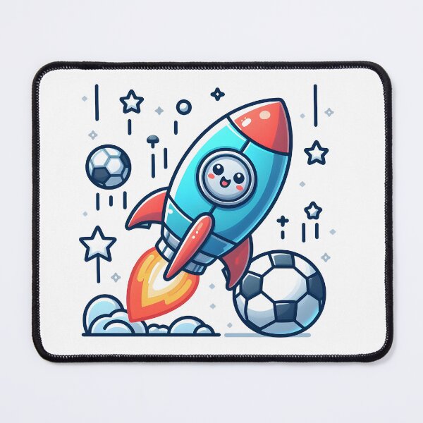 Item preview, Kawaii Rocket: Soccer Ball designed and sold by CanvasCutie.